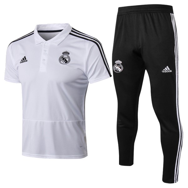Polo Real Madrid Ensemble Complet 2018-19 Blanc